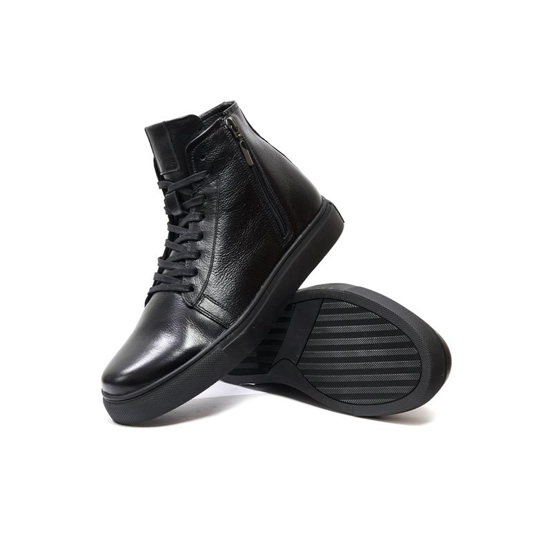 GENERICO - Botas Cuero Hombre Negro OCAi Seúl_.