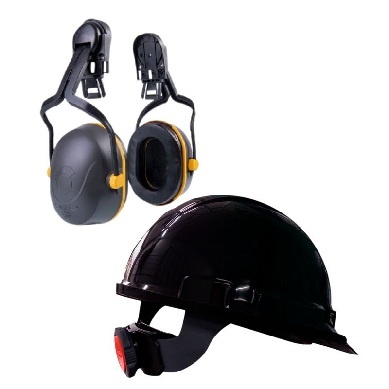 INSAFE - CASCO INSAFE NEGRO + TAPA OIDO PARA CASCO LIBUS