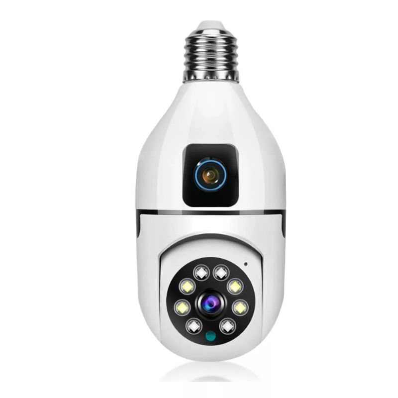 GENERICO - Camara De Seguridad Tipo Bombillo Doble Camara  Vision Noct
