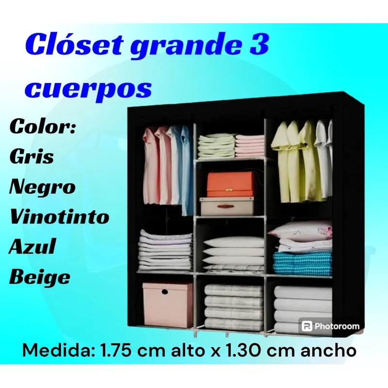 GENERICO - armario closet gris organizador portatil