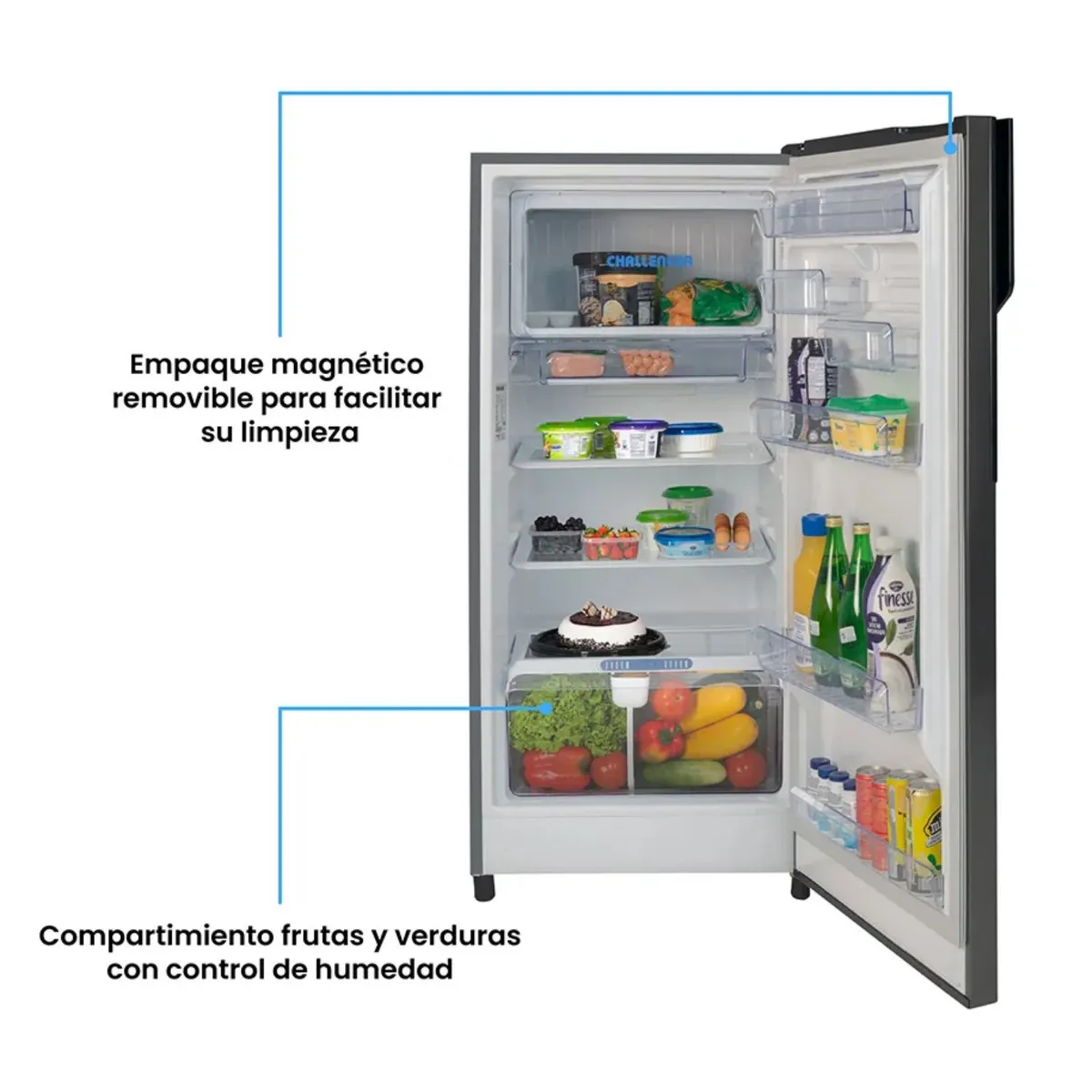 CHALLENGER - Nevera Challenger Frost 239 Lt Dispensador Agua CR-239 Gris