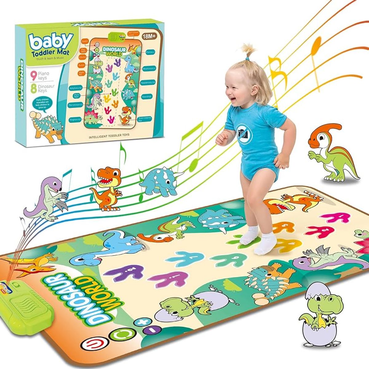 JUGUETERIA EXPRESS - Tapete Piano Musical Para Bebes Interactivo Dinosaurios