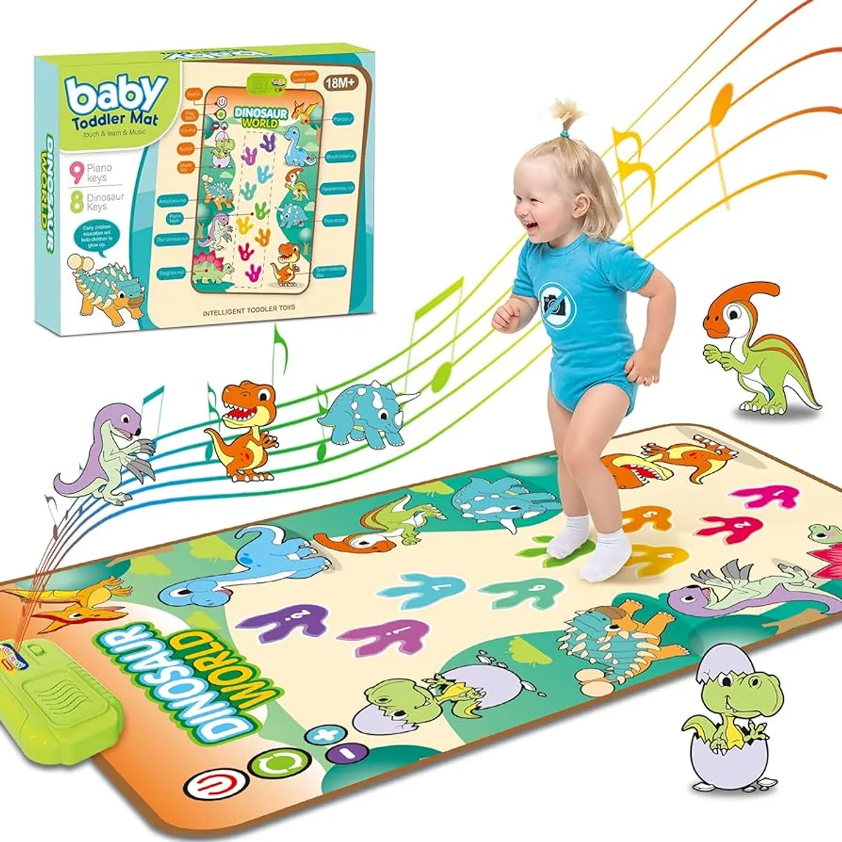 JUGUETERIA EXPRESS - Tapete Piano Musical Para Bebes Interactivo Dinosaurios