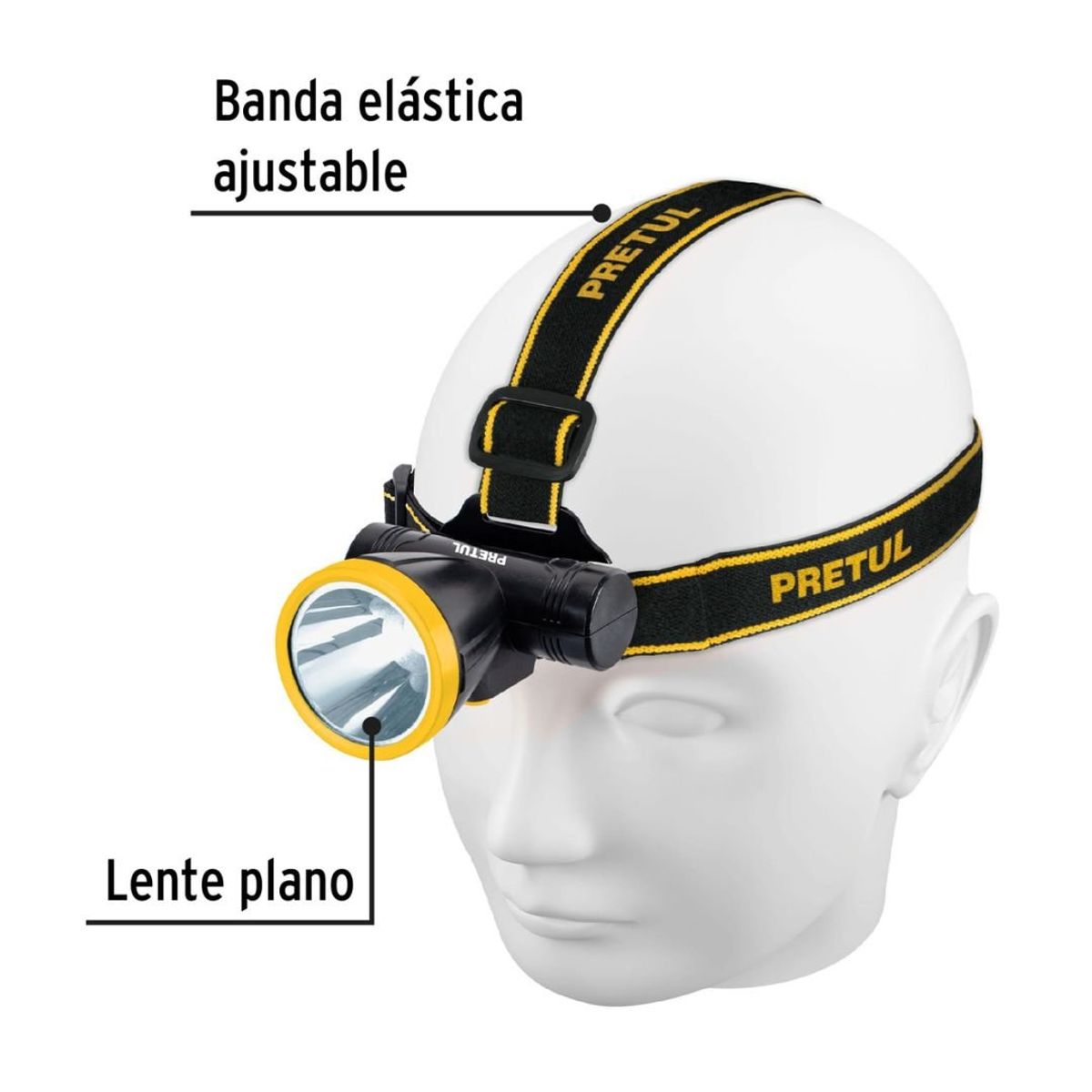 PRETUL - Linterna De Minero Recargable Pretul Luz Blanca