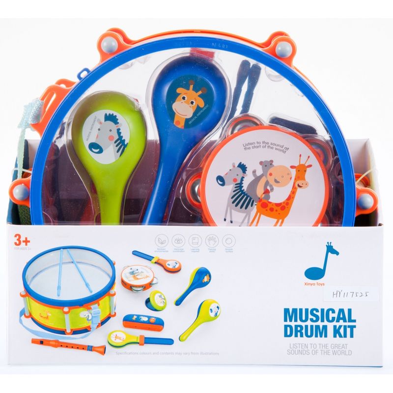JUGUETERIA EXPRESS - Set De Intrumentos Musicales Para Niños 9 Piezas Percusión