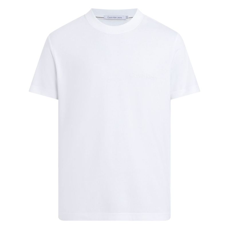 CALVIN KLEIN - Camiseta blanca con logo institutional Calvin Klein