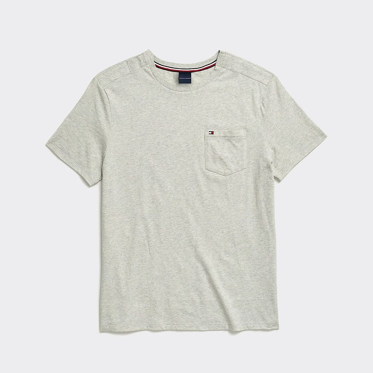 TOMMY HILFIGER - Camiseta gris con bolsillo jaspeado - Adaptive Tommy Hilfiger