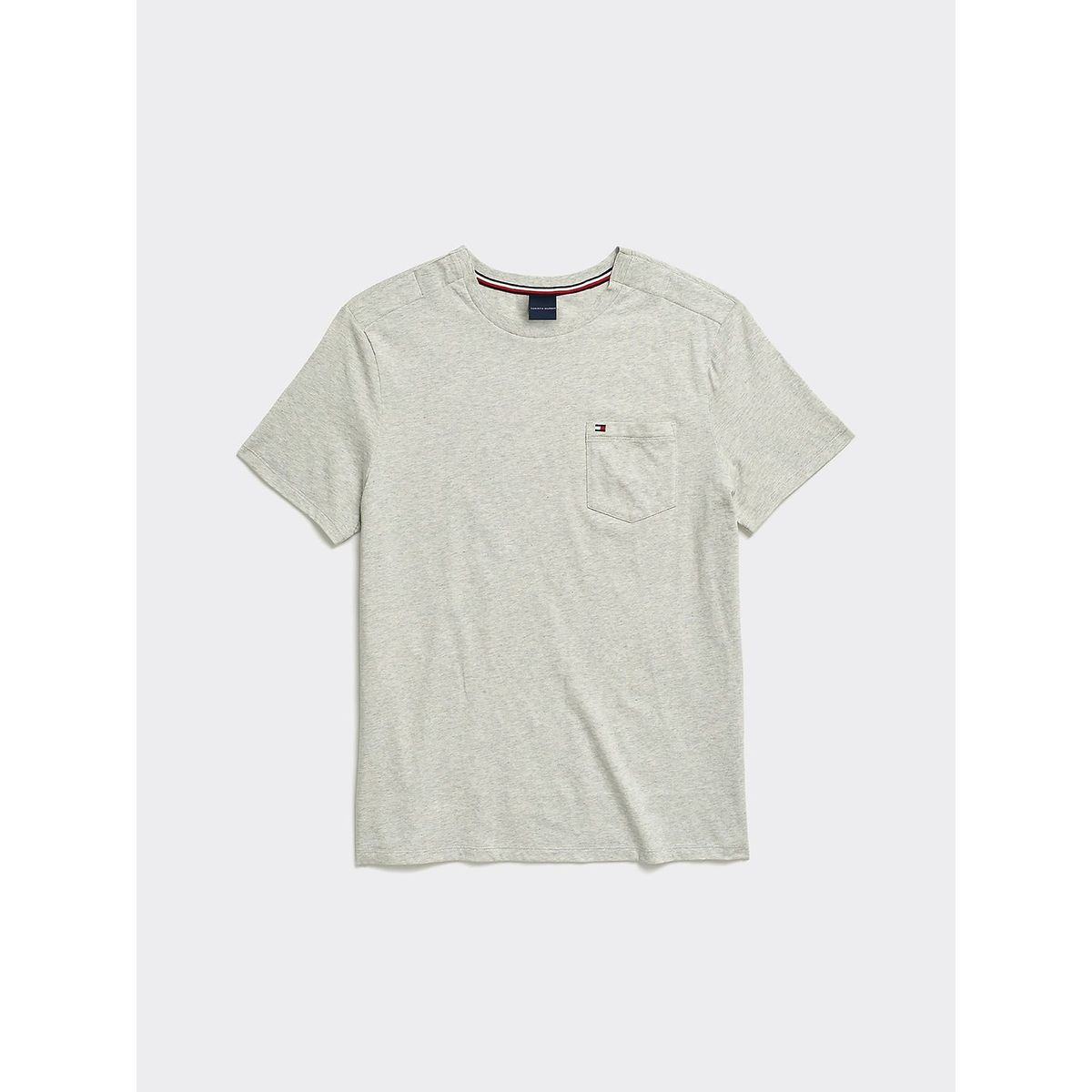 TOMMY HILFIGER - Camiseta gris con bolsillo jaspeado - Adaptive Tommy Hilfiger