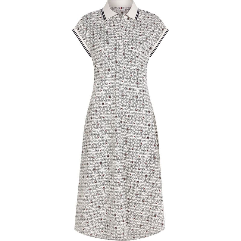 TOMMY HILFIGER - Vestido Tipo Polo AOP Con Estampado Tommy Hilfiger