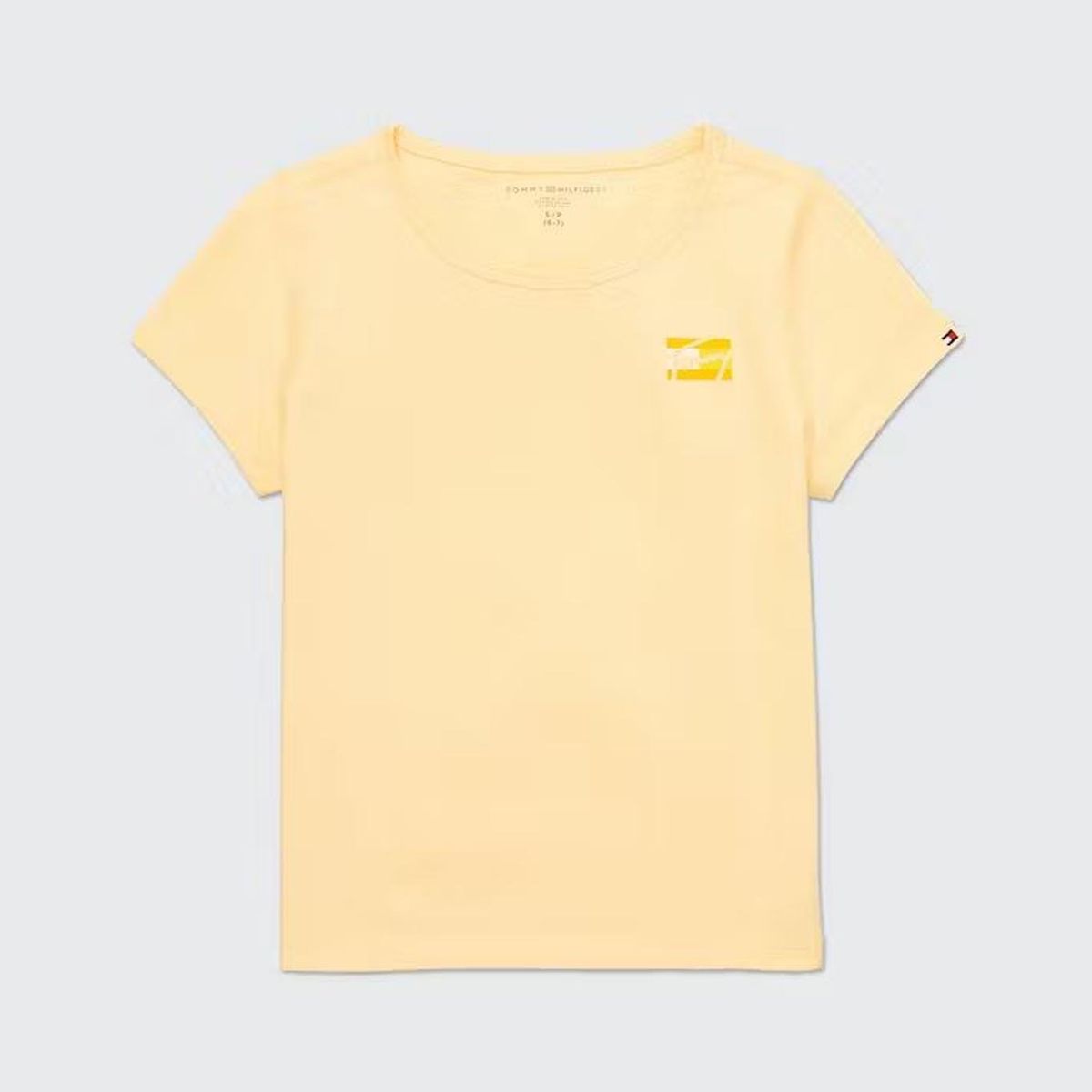 TOMMY HILFIGER - Camiseta Niña Amarilla Con Firma Sensorial Adaptive Tommy Hilfiger