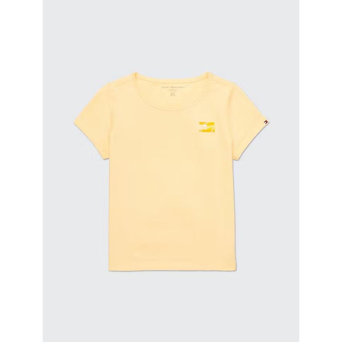 TOMMY HILFIGER - Camiseta Niña Amarilla Con Firma Sensorial Adaptive Tommy Hilfiger