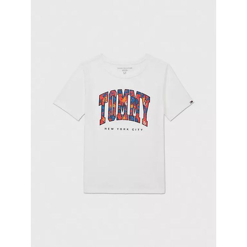 TOMMY HILFIGER - Camiseta Blanca Estampada Para Niño Tommy Hilfiger