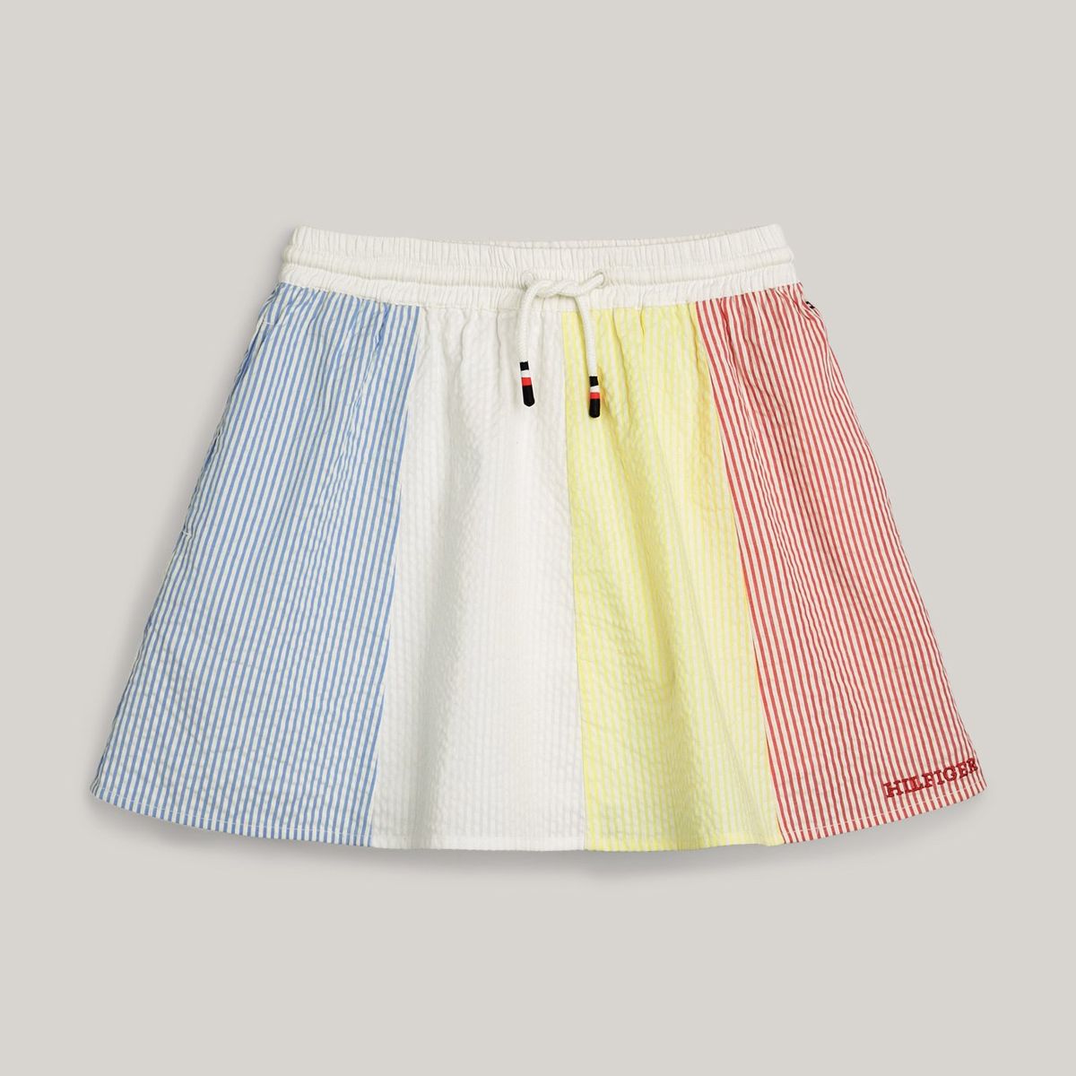 TOMMY HILFIGER - Falda Celeste Niña Celeste Mil Rayas De Corte Evasé Tommy Hilfiger