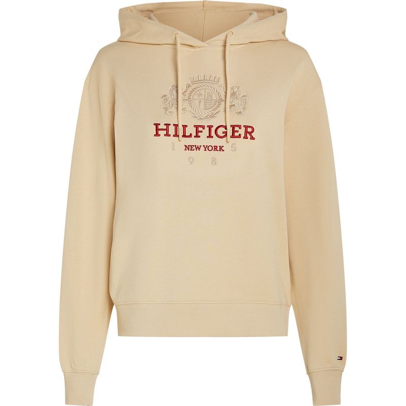 TOMMY HILFIGER - Buzo Beige Con Capota Varsity De Corte Regular Tommy Hilfiger