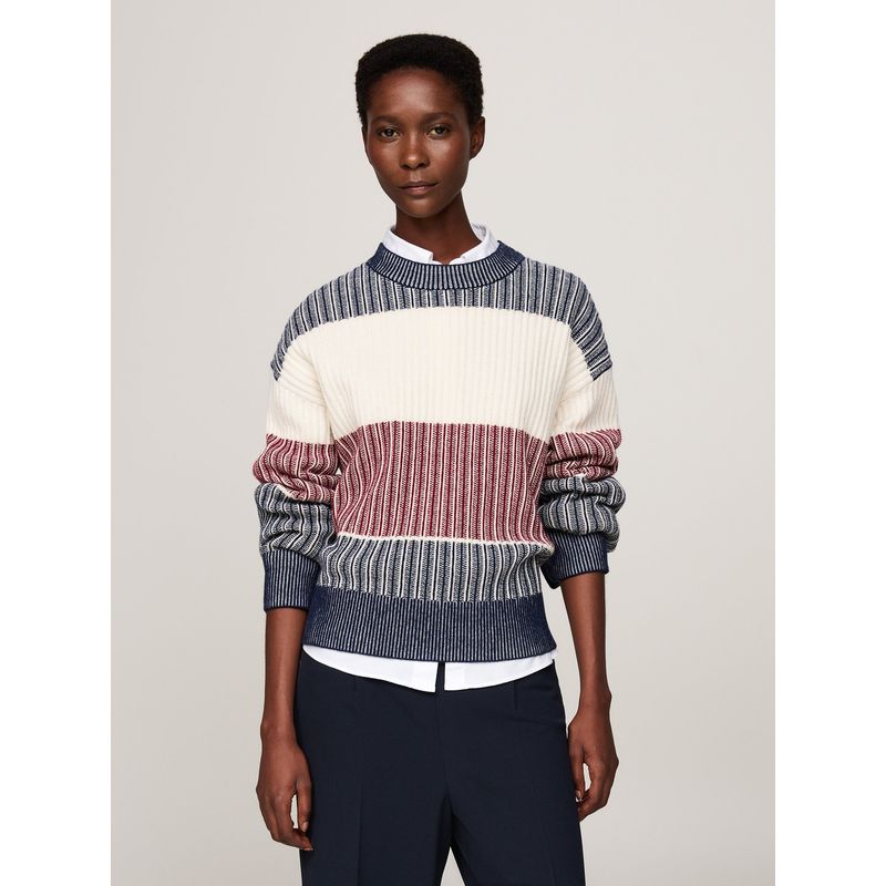 TOMMY HILFIGER - Saco azul amplio con diseño distintivo Tommy Hilfiger