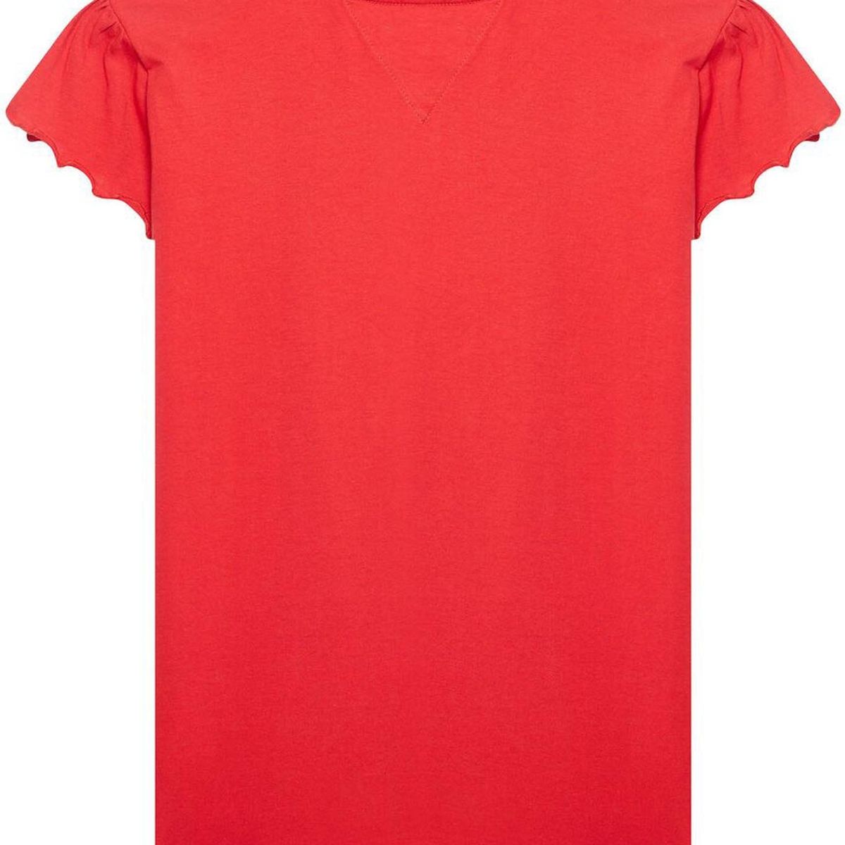 TOMMY HILFIGER - Camiseta Niña Roja Con Logo Floral Tommy Hilfiger