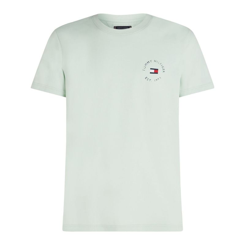 TOMMY HILFIGER - Camiseta verde con logo circular Tommy Hilfiger