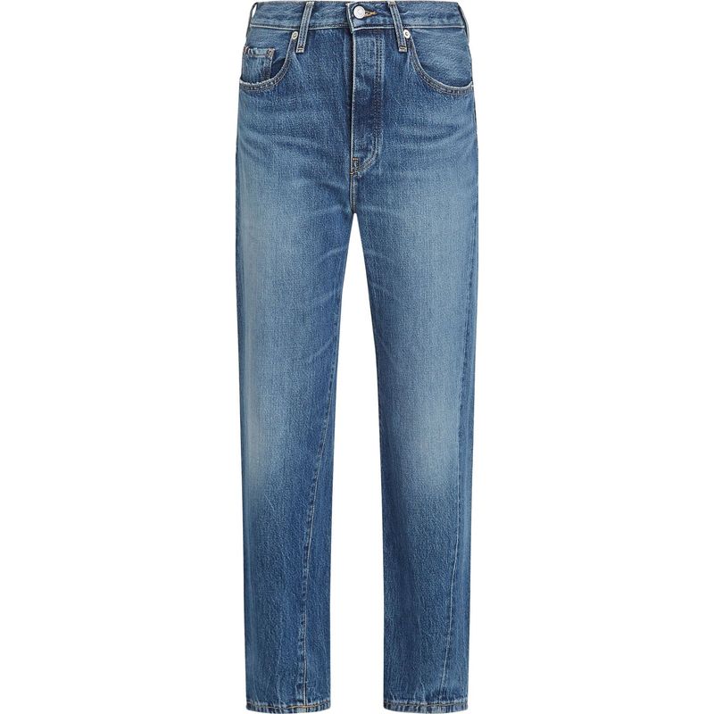 TOMMY HILFIGER - Jeans azul de talle alto rectos con costura girada Tommy Hilfiger