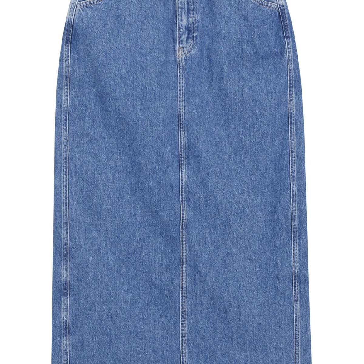 CALVIN KLEIN - Falda azul larga denim Calvin Klein