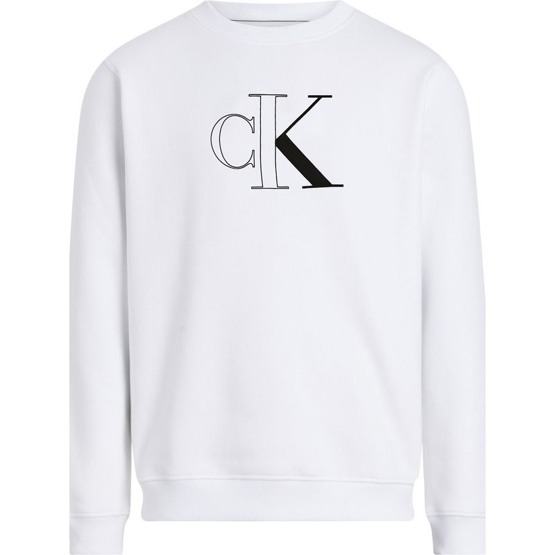 CALVIN KLEIN - Saco Blanco Outline Monologo Crew Neck Calvin Klein