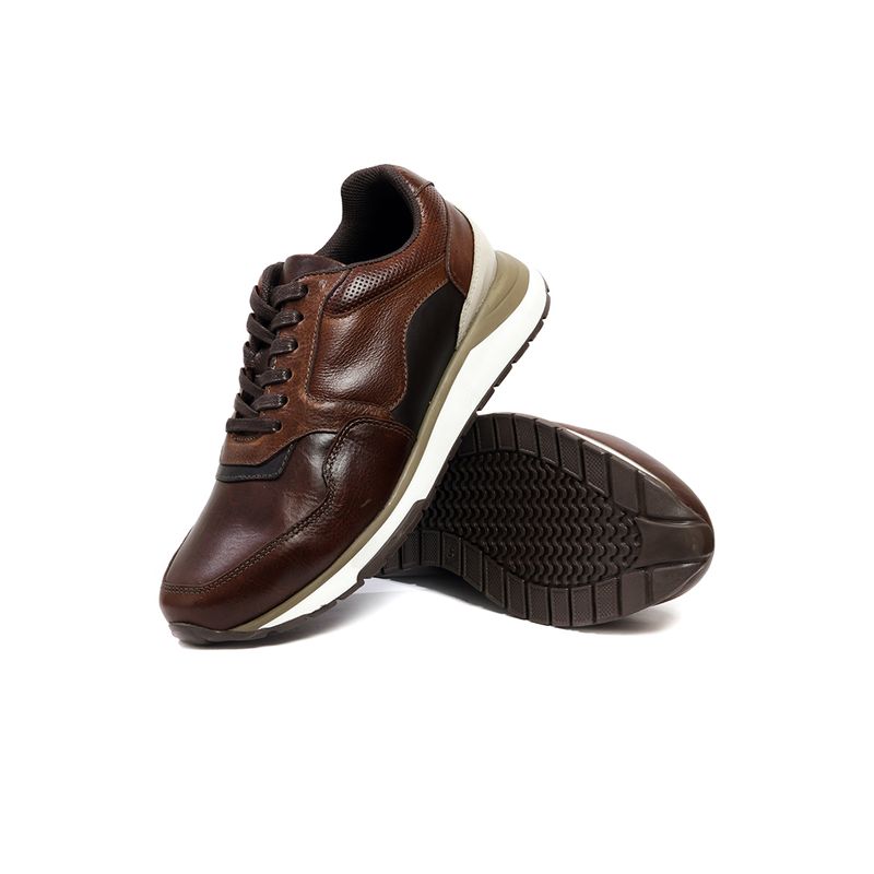 GENERICO - Tenis Cuero Hombre Coñac Ocai Atlanta_.