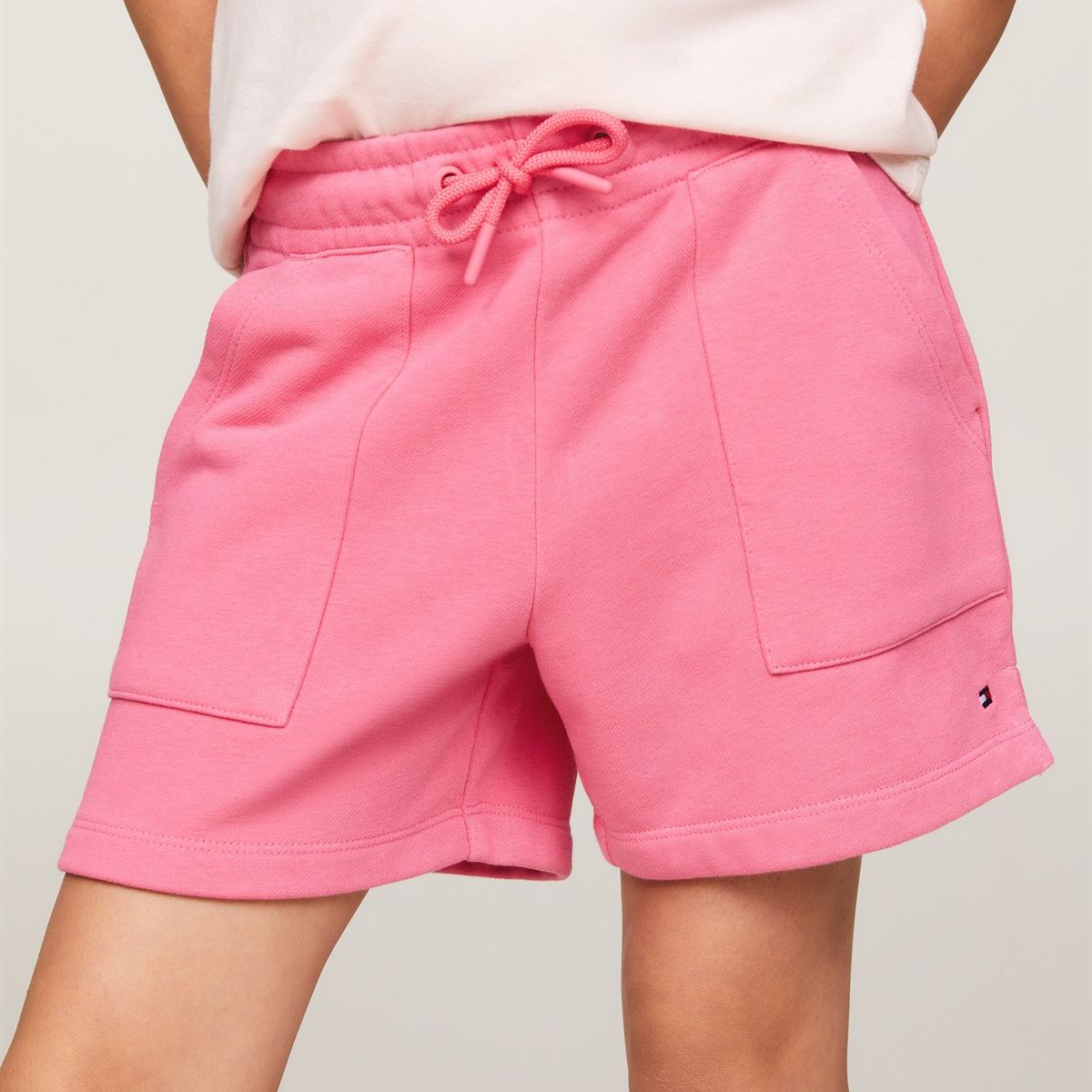 TOMMY HILFIGER - Shorts Rosa Niña Con Cordón Corte Amplio Essential Tommy Hilfiger