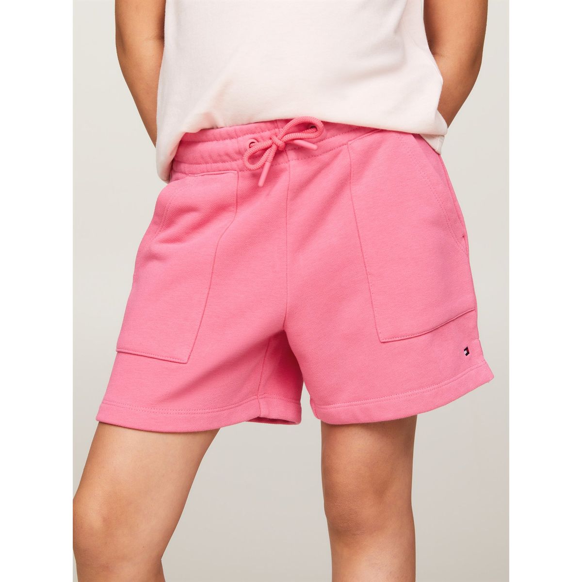 TOMMY HILFIGER - Shorts Rosa Niña Con Cordón Corte Amplio Essential Tommy Hilfiger