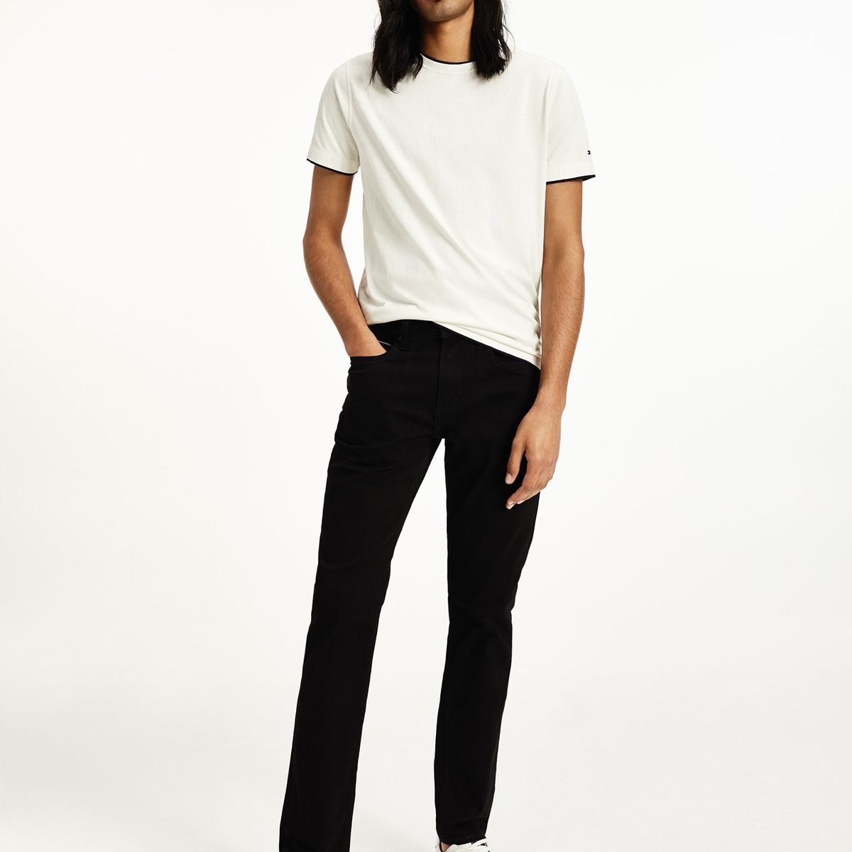 TOMMY HILFIGER - Jeans negro denton de corte recto Tommy Hilfiger