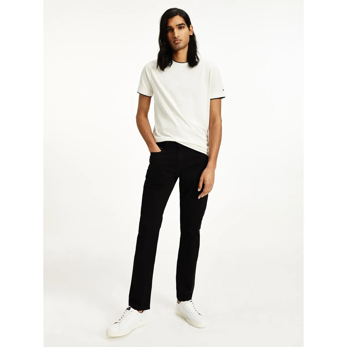 TOMMY HILFIGER - Jeans negro denton de corte recto Tommy Hilfiger
