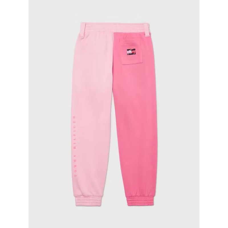 TOMMY HILFIGER - Jogger Rosado Niña Con Bloque De Colores Adaptive Tommy Hilfiger