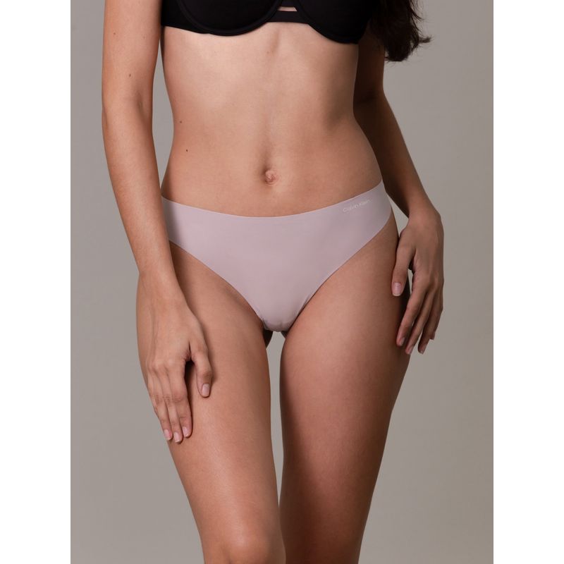 CALVIN KLEIN - Tanga morado invisible con logo en el lateral Calvin Klein