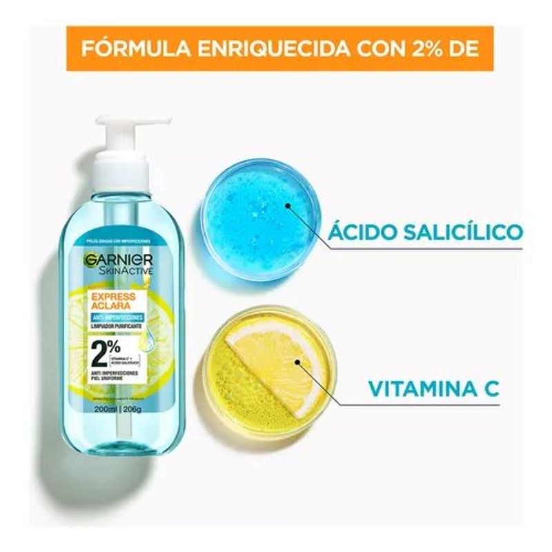 GARNIER - Gel de limpieza Garnier Anti Acné x200ml