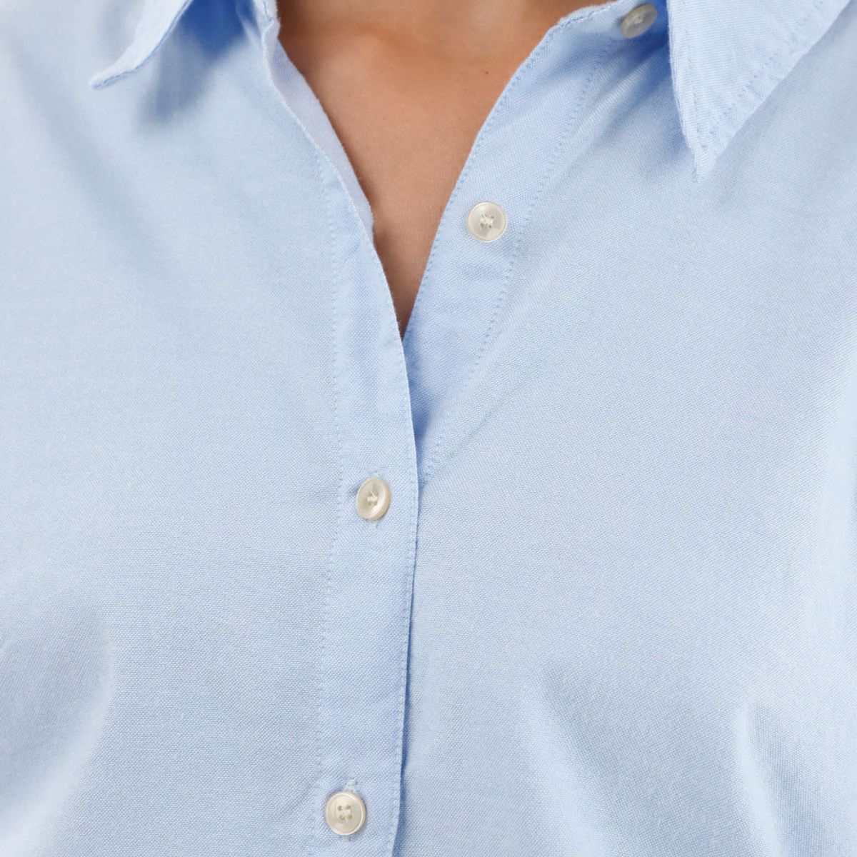 TOPMARK - Camisa clásica azul para mujer