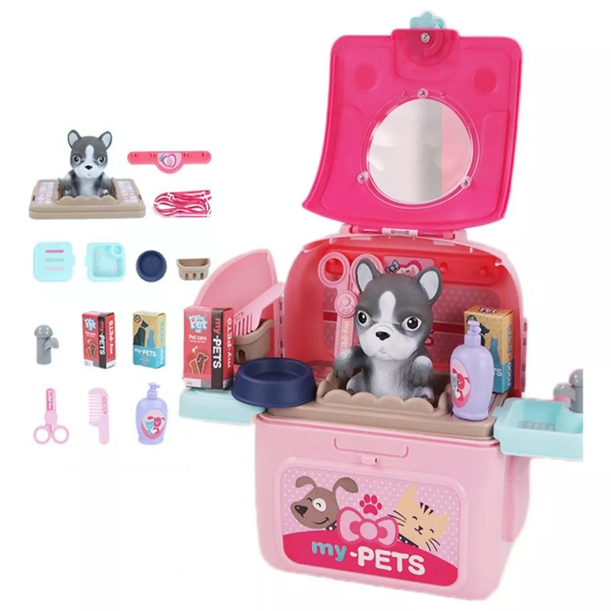 DISTRIBUCIONES GUZ SAS - Juguete Kit Mascota Set Veterinaria Cuidado Maleta Maletin