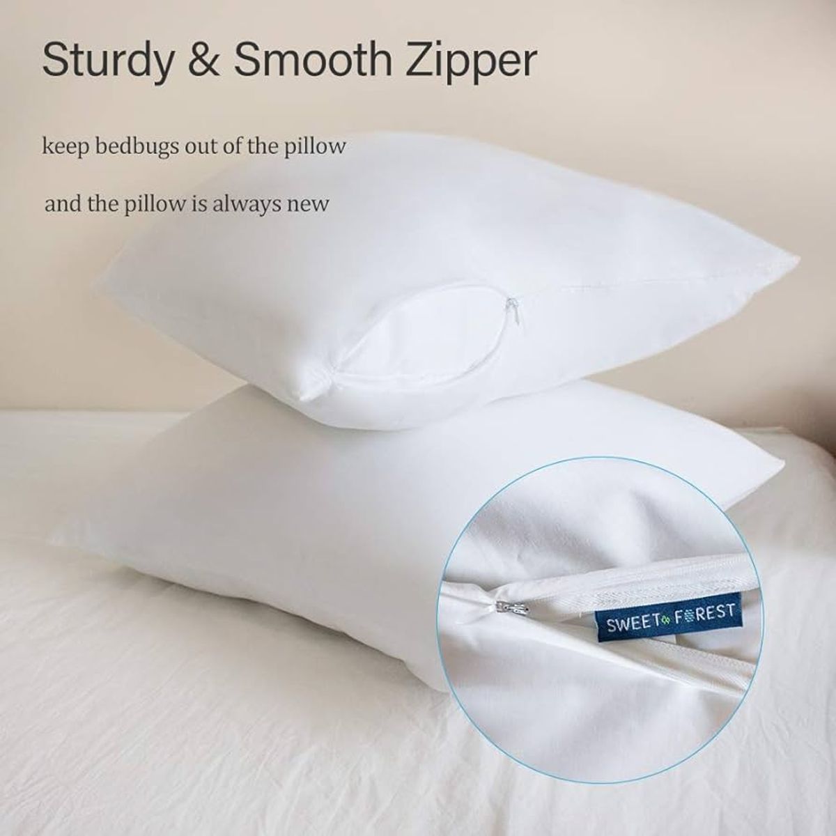 GENERICO - Almohadas Confort 45X65 Set 2 Unidades.Antiácaros/Antialérgica.