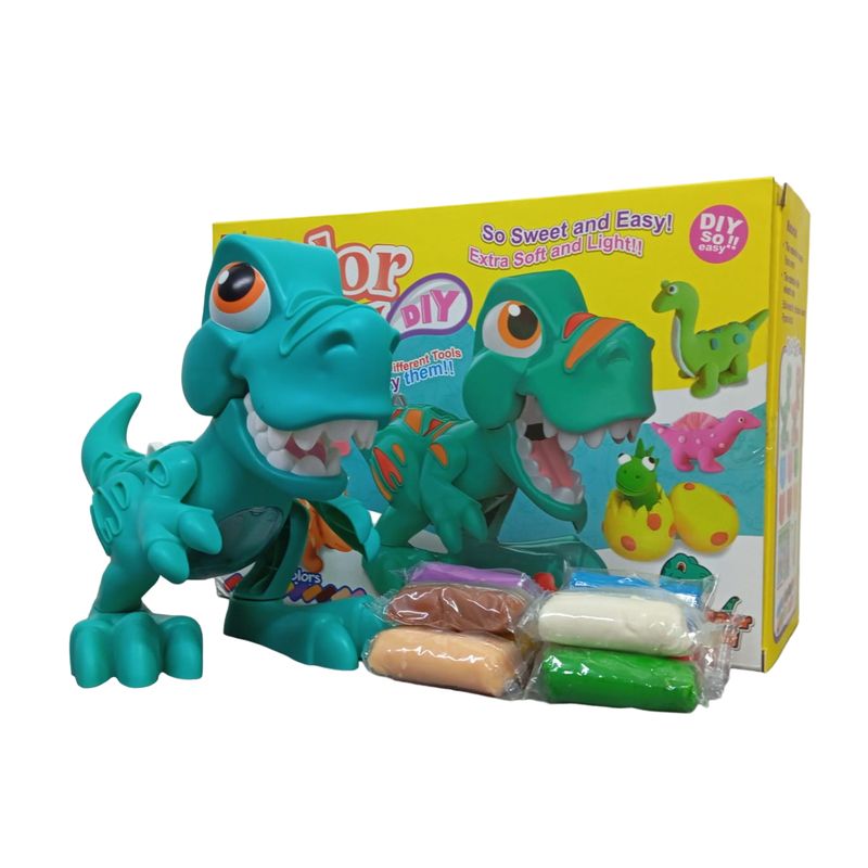 JUGUETERIA EXPRESS - Set Juguete Plastilina Dinosaurio Moldeable Con Accesorios