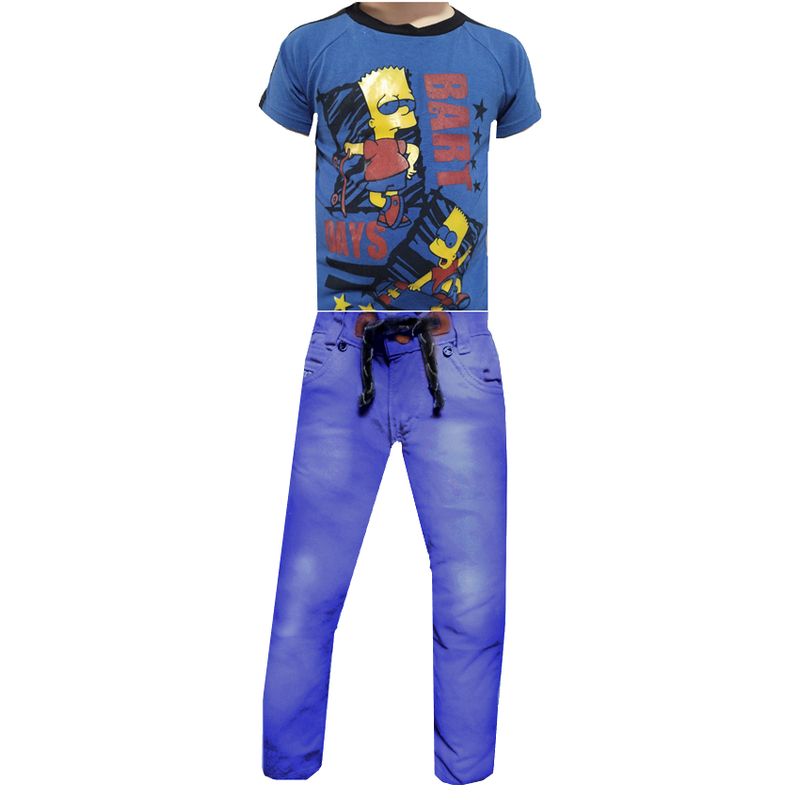 ZAFIRO JEANS - Jeans jogger  para niño en combinación  camisetero infantil