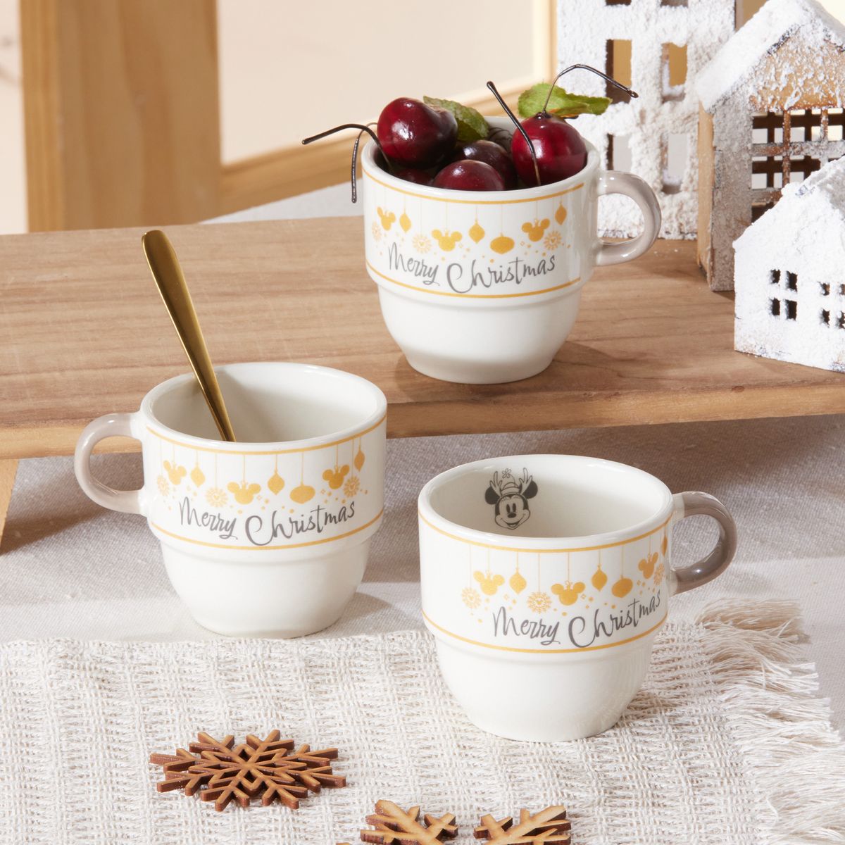 CORONA - Set 3 Pocillos Apilables Disney Navidad 201.4ml