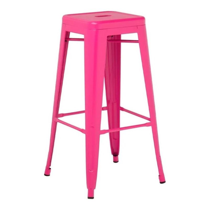 MOBLIHOUSE - Butaco Alto Para Barra Metalico Colores Mate Retro