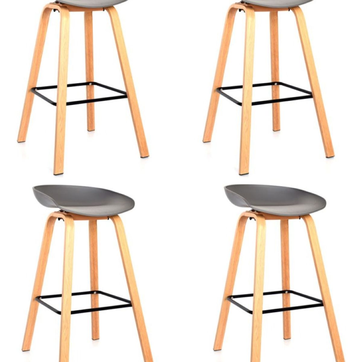 MOBLIHOUSE - Set X4 Silla De Bar Nórdica Ferrara
