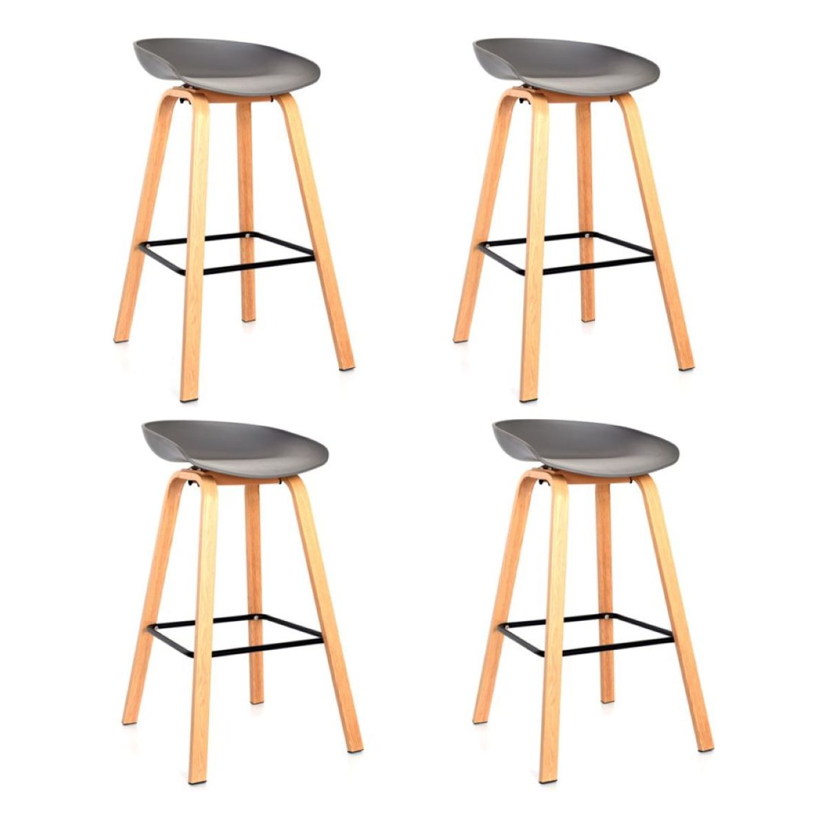 MOBLIHOUSE - Set X4 Silla De Bar Nórdica Ferrara