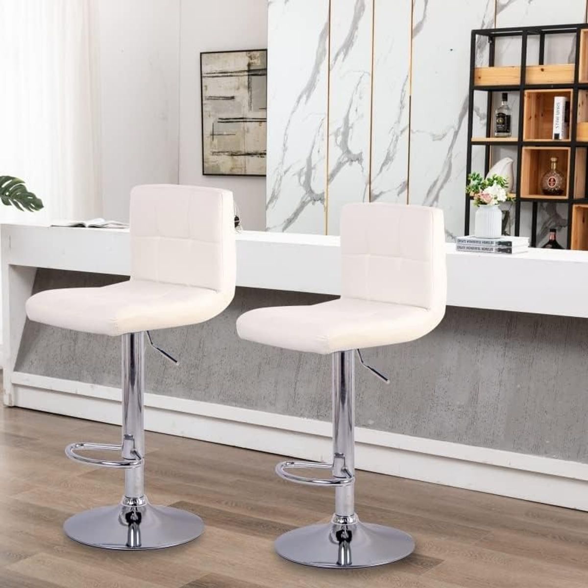 MOBLIHOUSE - Silla Bar Acolchada Pq Negro