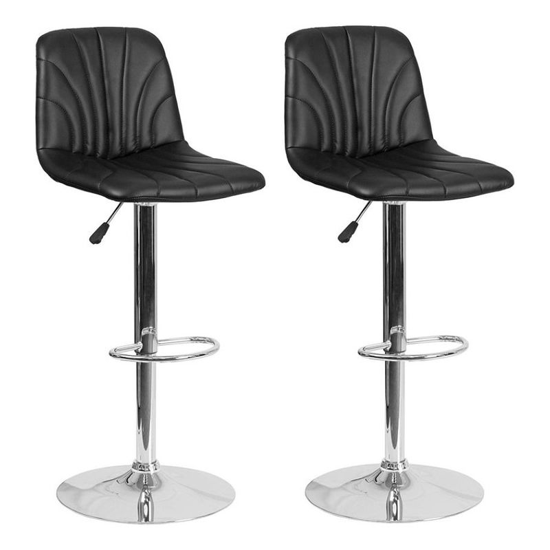 MOBLIHOUSE - Set 2 Sillas Bar Acolchada Diseño Moderno Con Base Giratoria