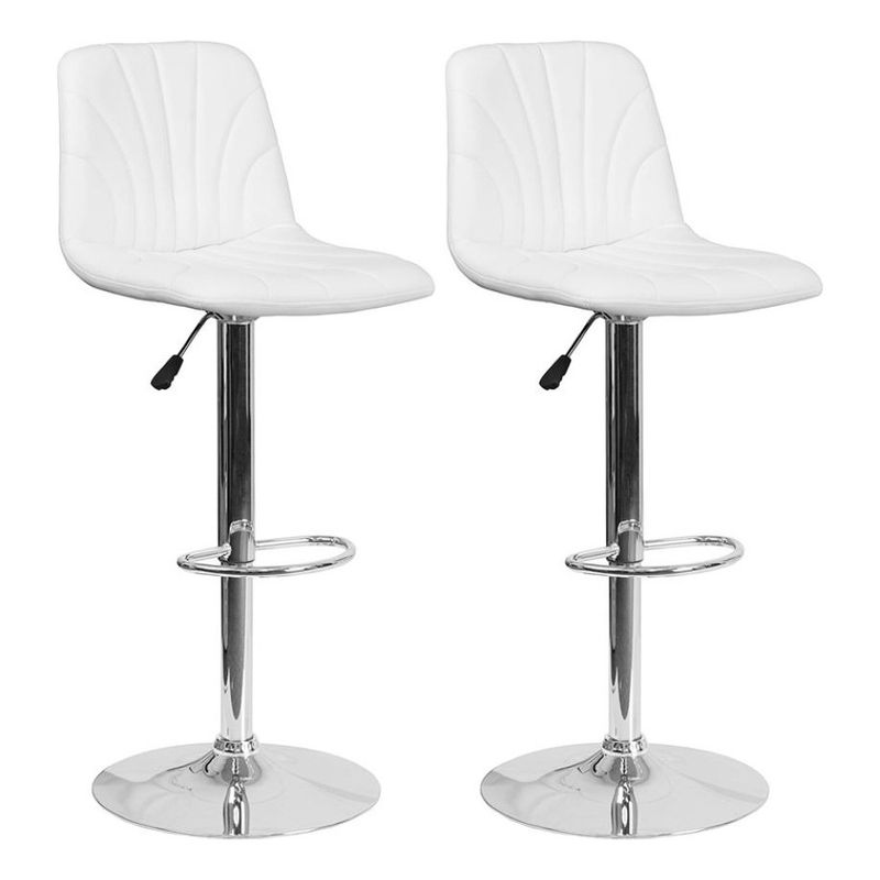 MOBLIHOUSE - Set 2 Sillas Bar Acolchada Diseño Moderno Con Base Giratoria