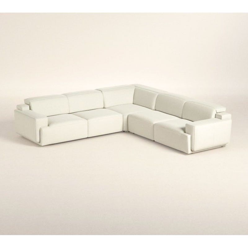 GENERICO - Sala Moderna en L Muebles o Sofá Tiago 3 Plazas Color Blanco