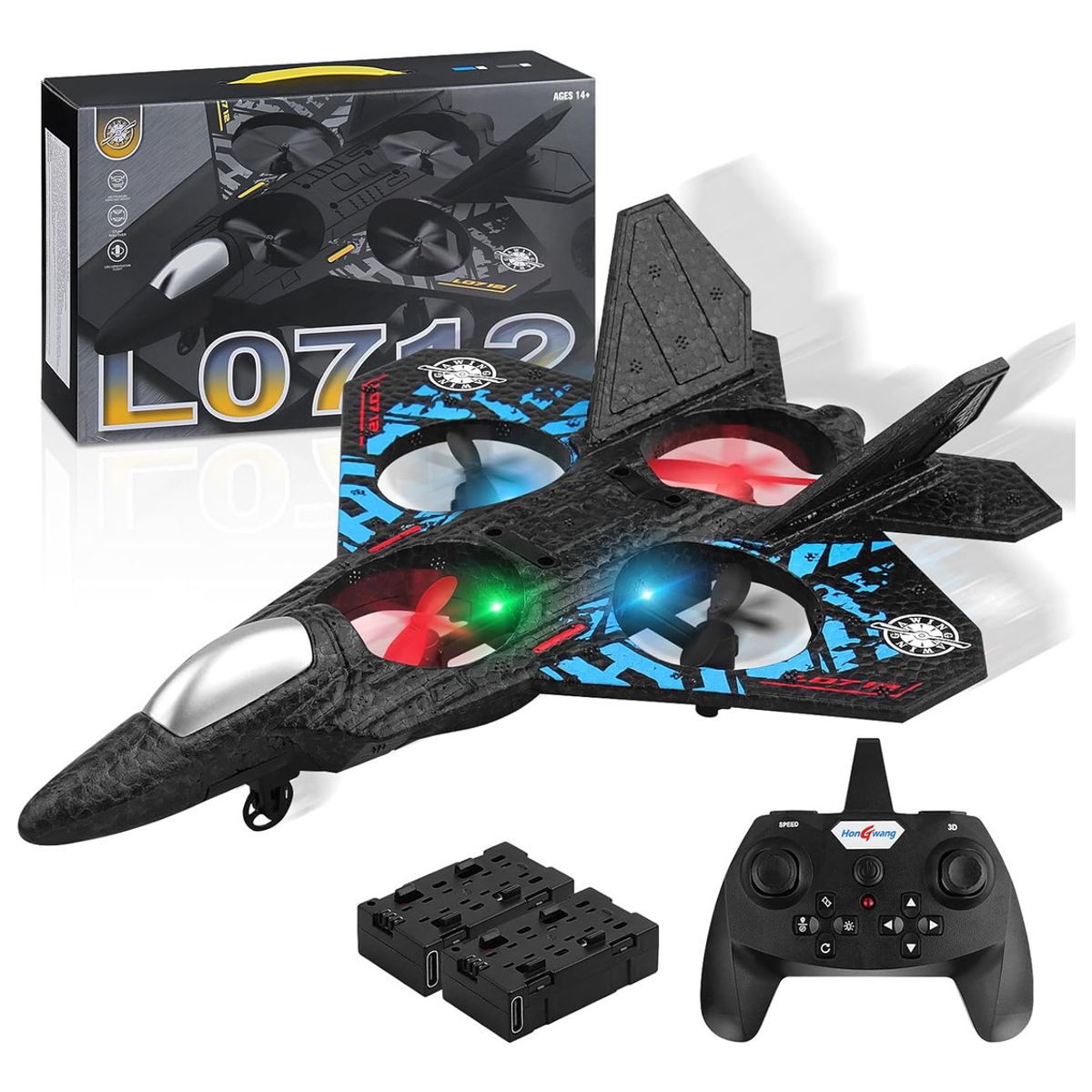 GENERICO - Avion Aeroplano Control Remoto Juguete Niños Iluminación Led