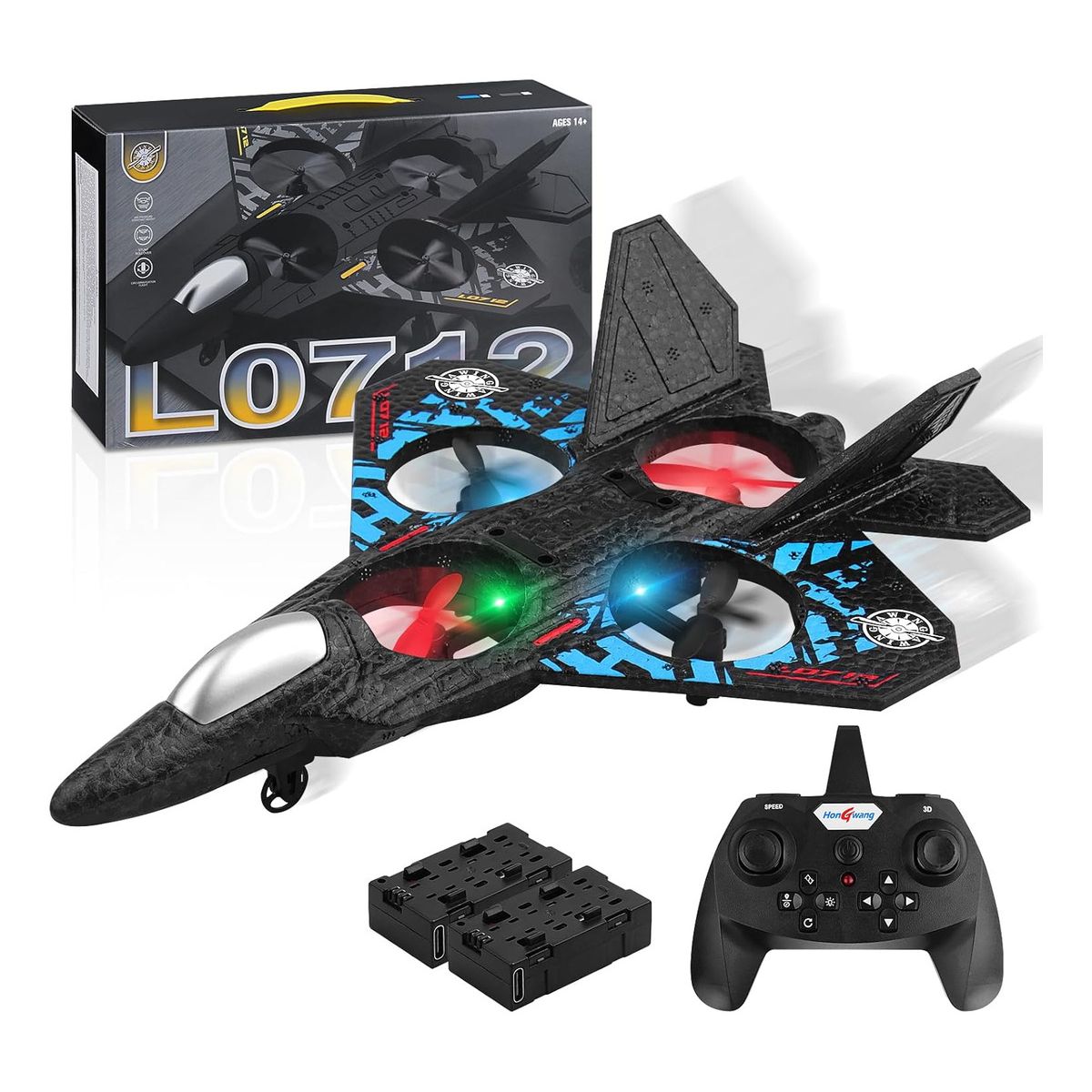GENERICO - Avion Aeroplano Control Remoto Juguete Niños Iluminación Led