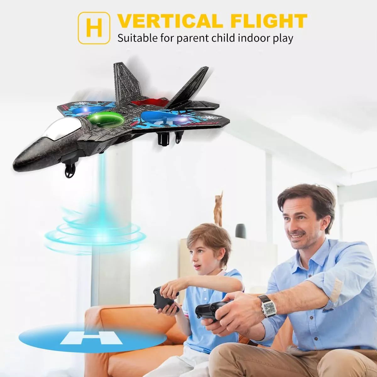 GENERICO - Avion Aeroplano Control Remoto Juguete Niños Iluminación Led