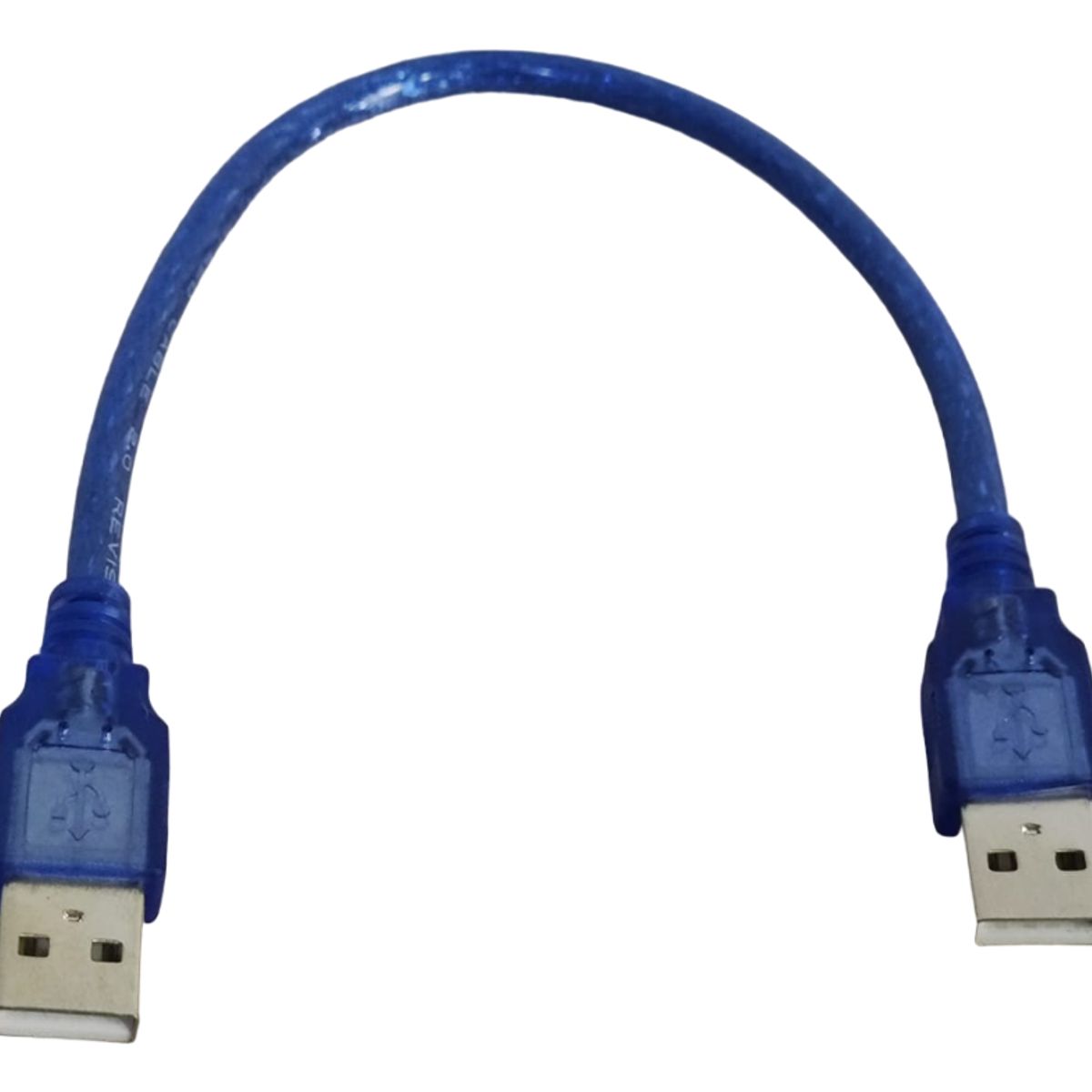 GENERICO - Cable Datos Usb Macho A Macho 31cm Blindado Adaptador Extens