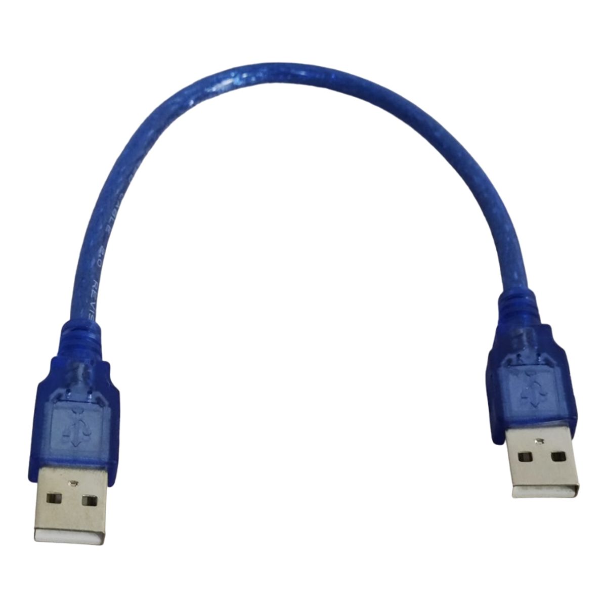 GENERICO - Cable Datos Usb Macho A Macho 31cm Blindado Adaptador Extens